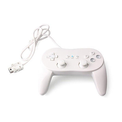 Classic White And Black Wired Pro Remote Game Controller Compatible With PC Laptop