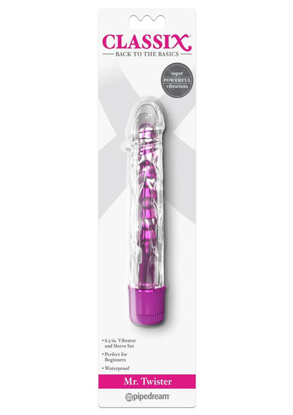 Classix Mr. Twister Vibrator With Sleeve Set