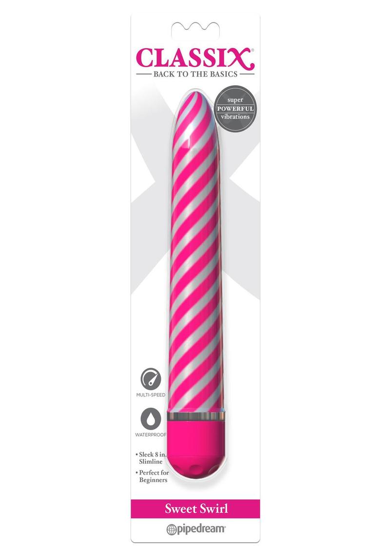 Classix Sweet Swirl Slimline Multi Speed Waterproof Vibrator