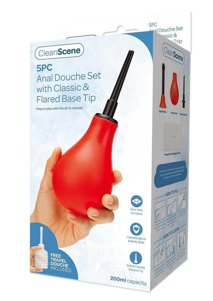 Anal Douche Set with Classic And Flared Base Tip