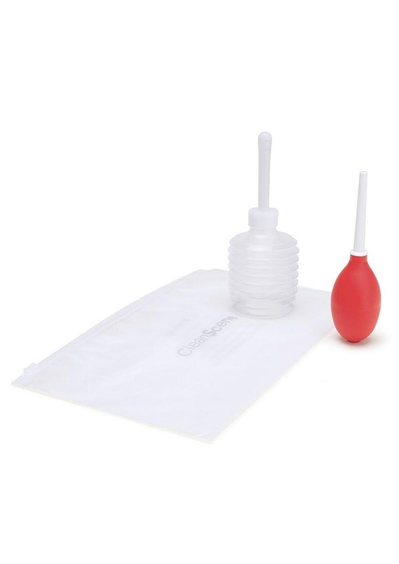 CleanScene 4PC Mini Travel Douche with One Way Valve