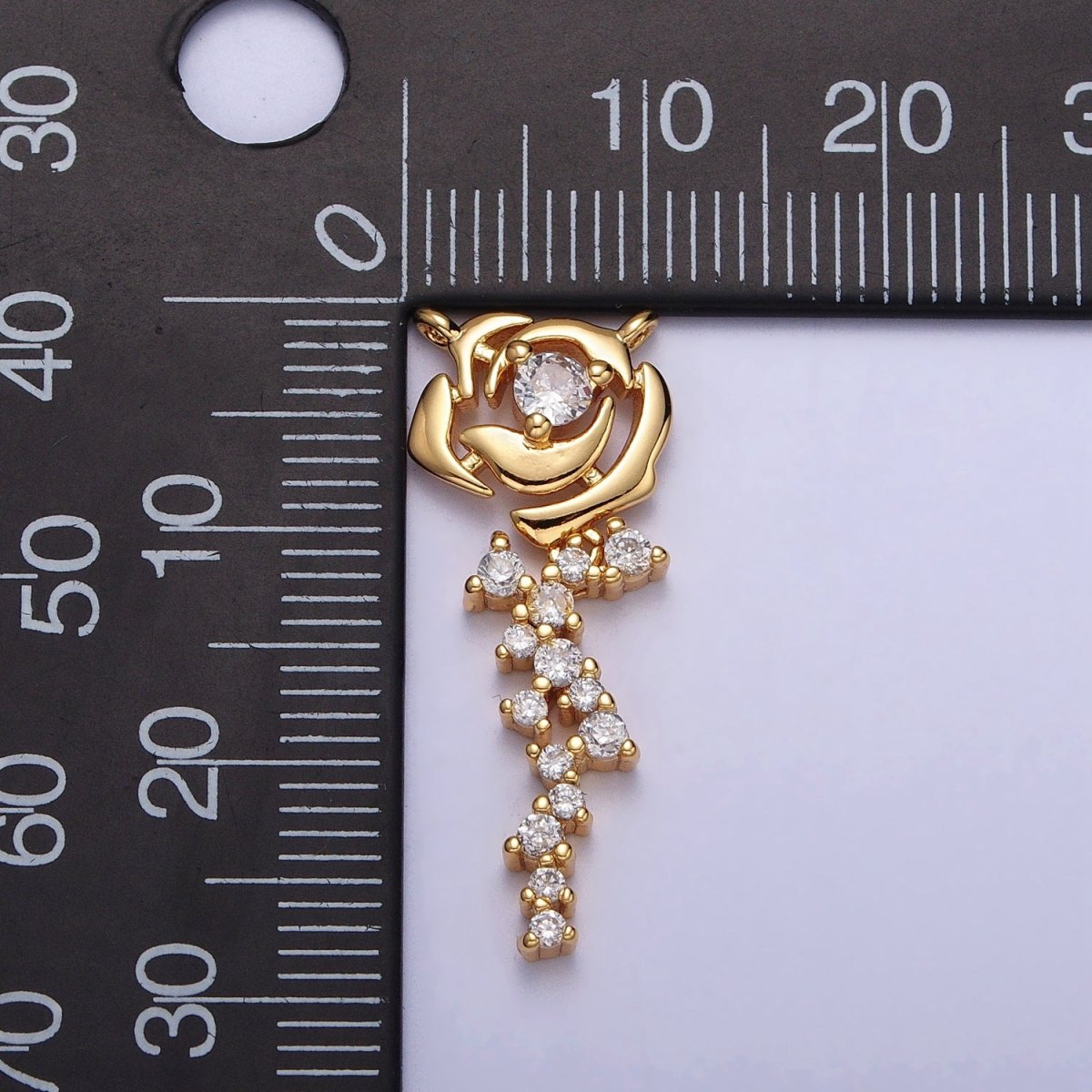 Clear Micro Paved CZ Rose June&