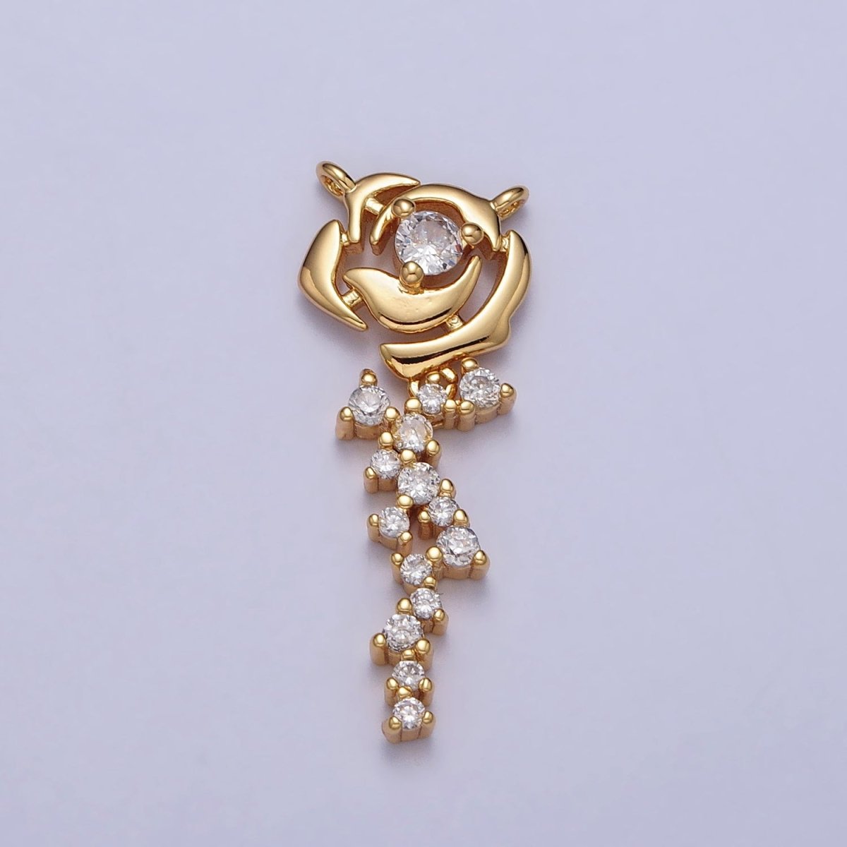 Clear Micro Paved CZ Rose June&