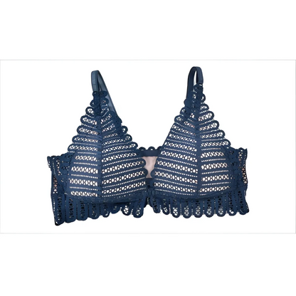 Lace Front Closure Bra With Panties Set