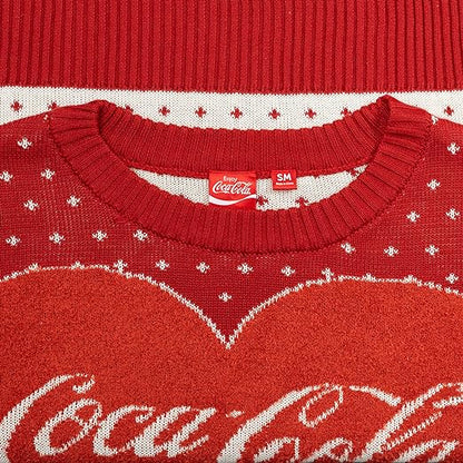 Coca Cola Heart Polar Bear Drinking Sweater
