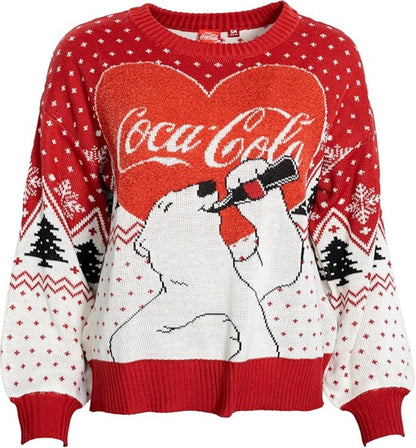 Coca Cola Heart Polar Bear Drinking Women&