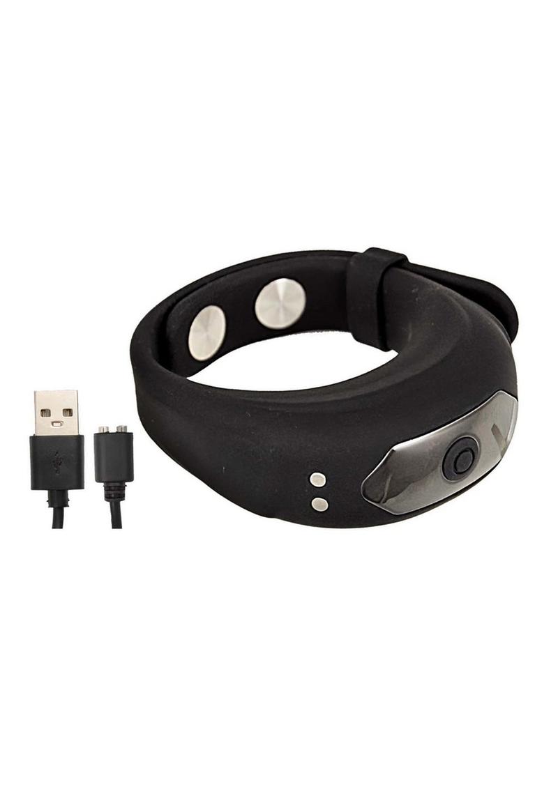 CockPower Adjustable Belt Ring Rechargeable Silicone Cock Ring