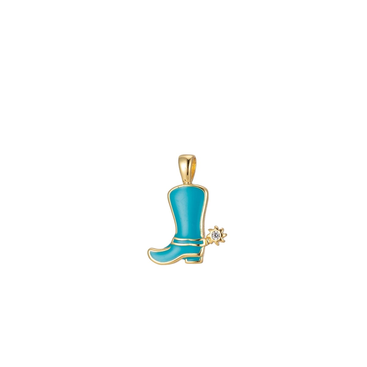 Colorful Cowboy Cowgirl Boot Enamel Charm Pendant Shoes Wild West Inspired H-023 H-033 J-841- J-847