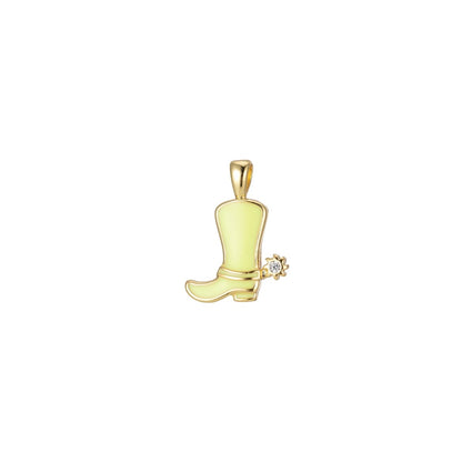 Colorful Cowboy Cowgirl Boot Enamel Charm Pendant Shoes Wild West Inspired H-023 H-033 J-841- J-847