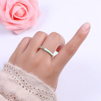 Colorful Enamel Adjustable Ring, 14K Gold Filled CZ Fusion Stacking Ring, Adjustable Ring, Fashion Enamel Jewelry S-170 ~ S-179