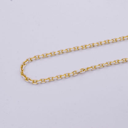 Colorful Enamel Chain 4.5x3.3mm Cable Link Chain, 14K Gold Filled Dainty Chain, Wholesale bulk Chain by Yard | ROLL-1018 To ROLL-1025