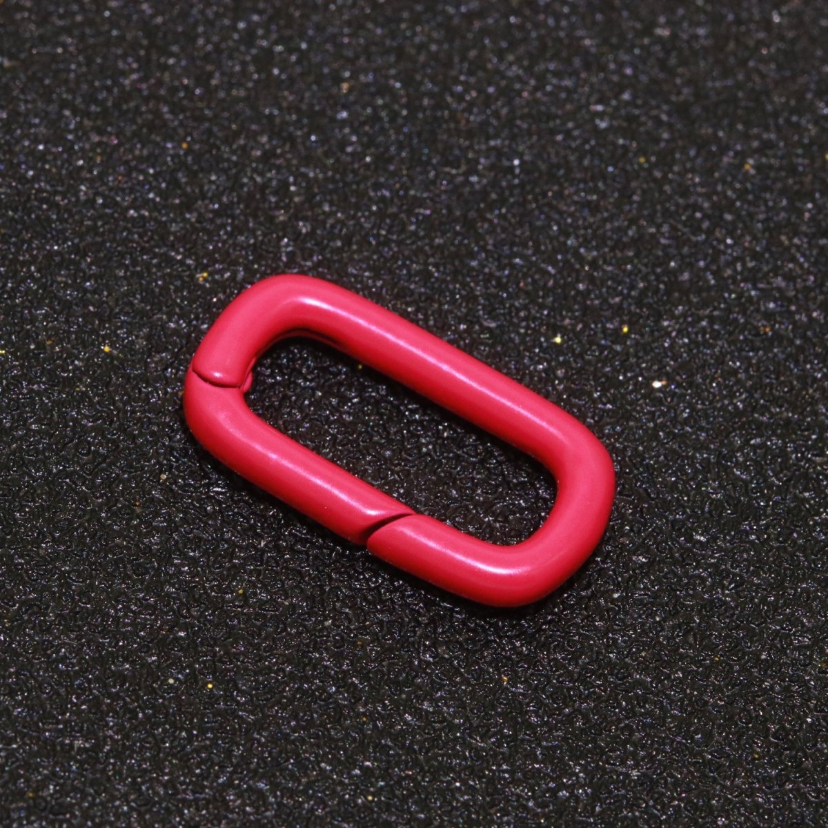 Colorful Enamel Spring Gate Ring, Push Gate ring, 12X7.5 mm Small Oval Ring, Charm Holder Pink Green Red Clasp for Link Connector Clasp L-428~L-437