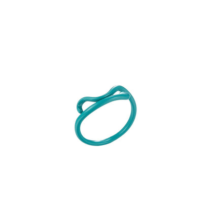 Colorful Enamel Twist Ring , Neon Color Ring , Enamel Ring Black Pink Teal White Yellow