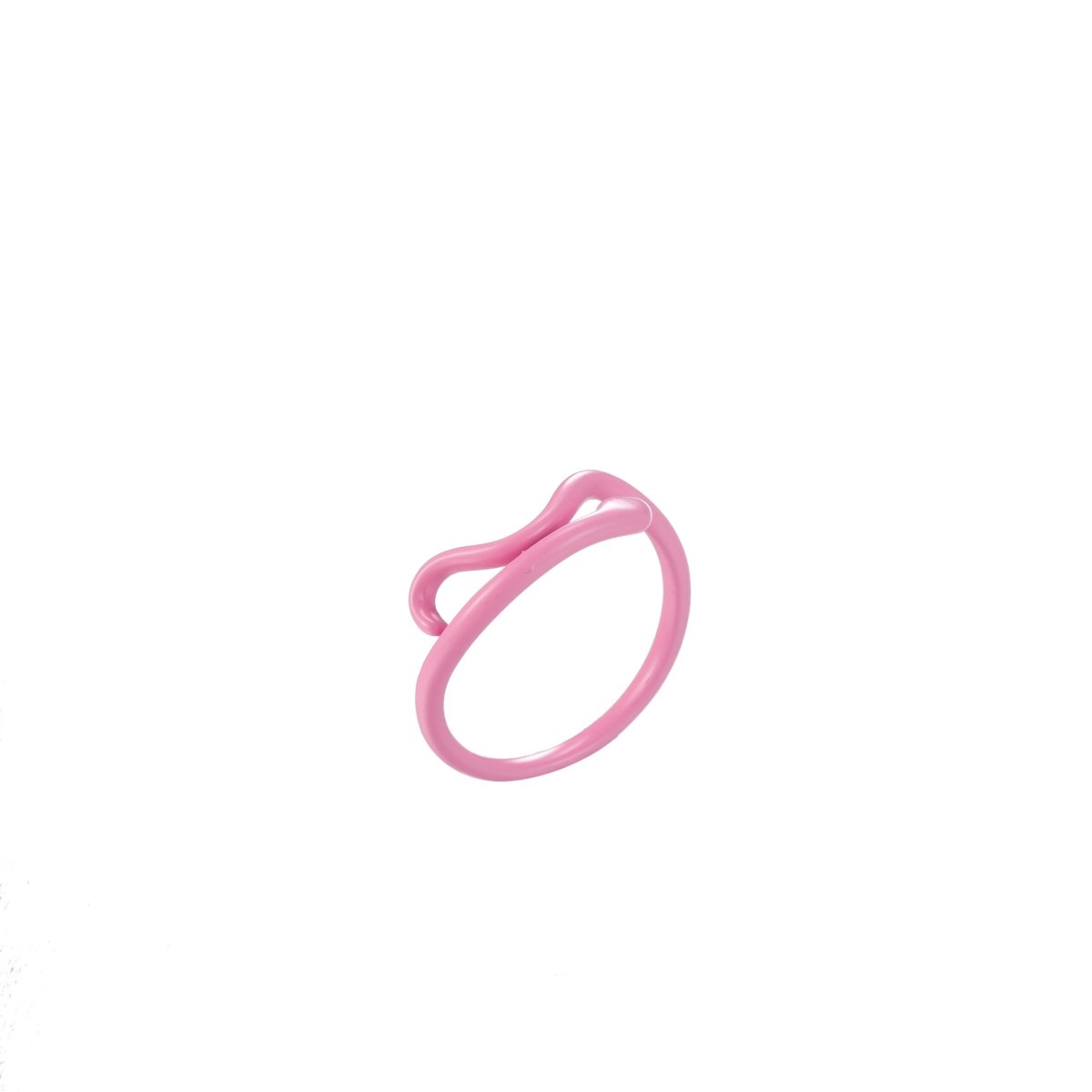 Colorful Enamel Twist Ring , Neon Color Ring , Enamel Ring Black Pink Teal White Yellow