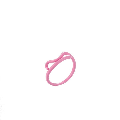 Colorful Enamel Twist Ring , Neon Color Ring , Enamel Ring Black Pink Teal White Yellow