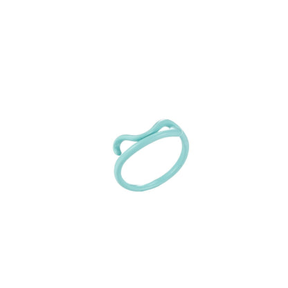 Colorful Enamel Twist Ring , Neon Color Ring , Enamel Ring Black Pink Teal White Yellow