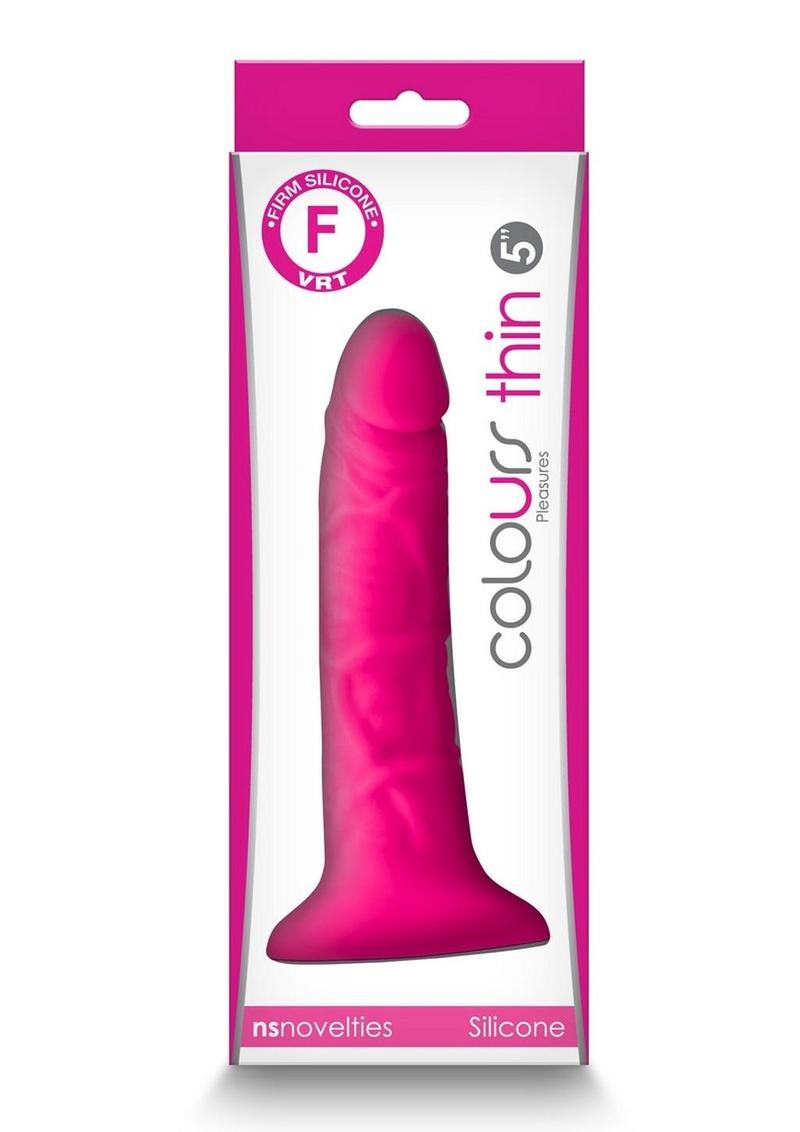 NS Novelties Colours Thin Silicone Dildo With Insertable Length