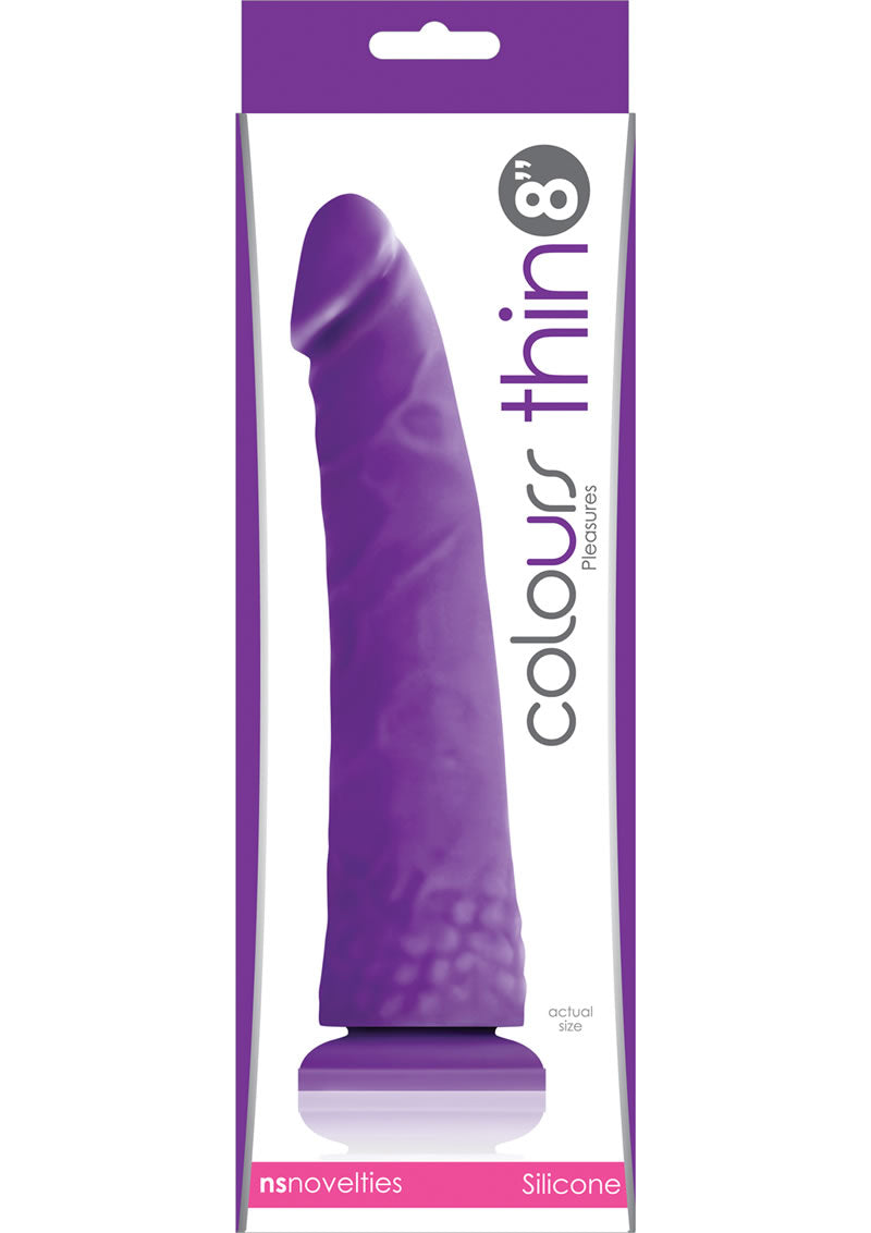 Colours Thin Beginner-Friendly Silicone Dildo With Suction-Cup Bas