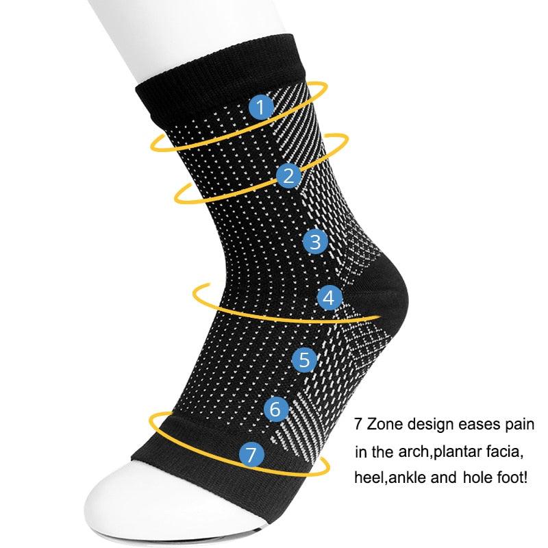 Comfort Foot Anti Fatigue Women Compression Socks Sleeve Elastic Men&