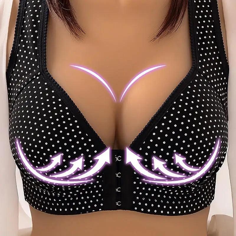 Comfortable Seamless Bra For Women Fashion Push Up Bras Wire Free Lingerie Full Cup Bralette Cotton Underwear Brassiere Front Closure