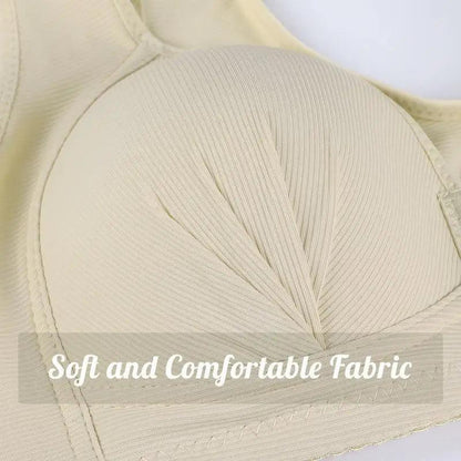 Comfortable Seamless Bra For Women Fashion Push Up Bras Wire Free Lingerie Full Cup Bralette Cotton Underwear Brassiere Front Closure
