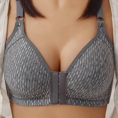 Comfortable Seamless Bra For Women Fashion Push Up Bras Wire Free Lingerie Full Cup Bralette Cotton Underwear Brassiere Front Closure