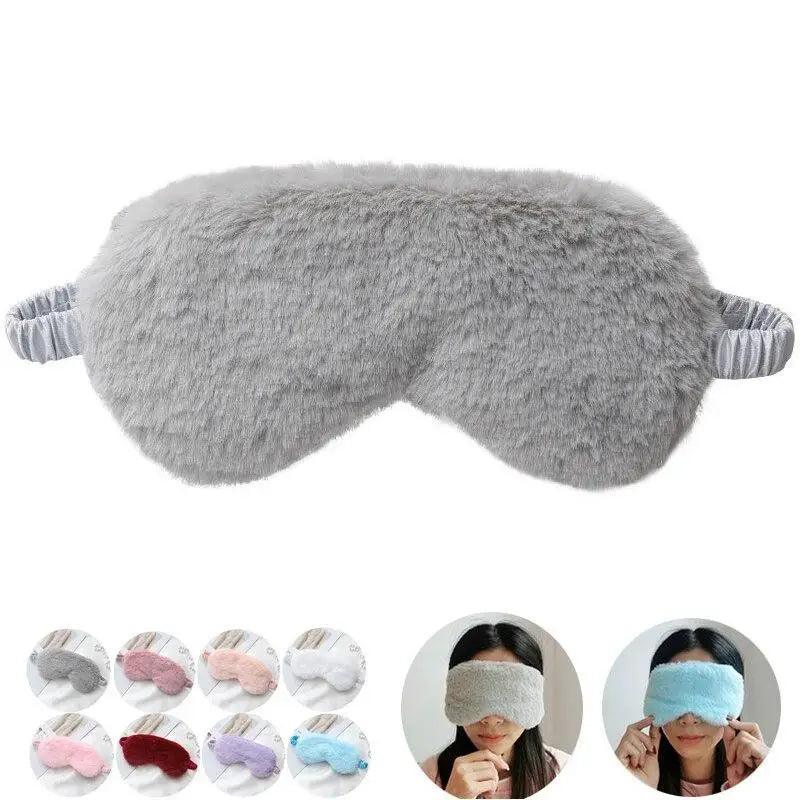 Comfortable Soft Plush Sleep Eye Mask Sleeping Masks Night Eyeshade Women Traveling Eye Patch Cute Design Cozy Fluffy Eye Mask
