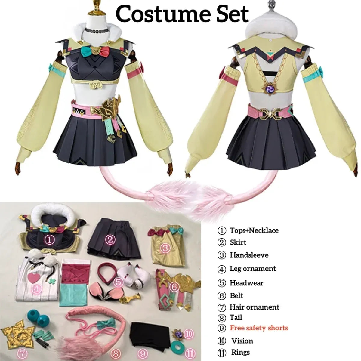 Genshin Varesa Cosplay Set – Kawaii Fantasy Uniform Costume