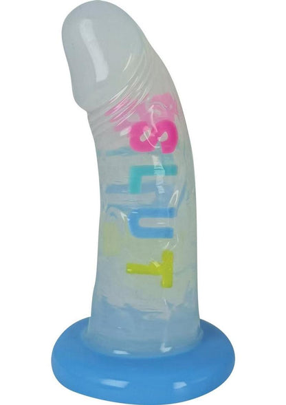 Cotton Candy Dirty Talk Slut Silicone Dildo