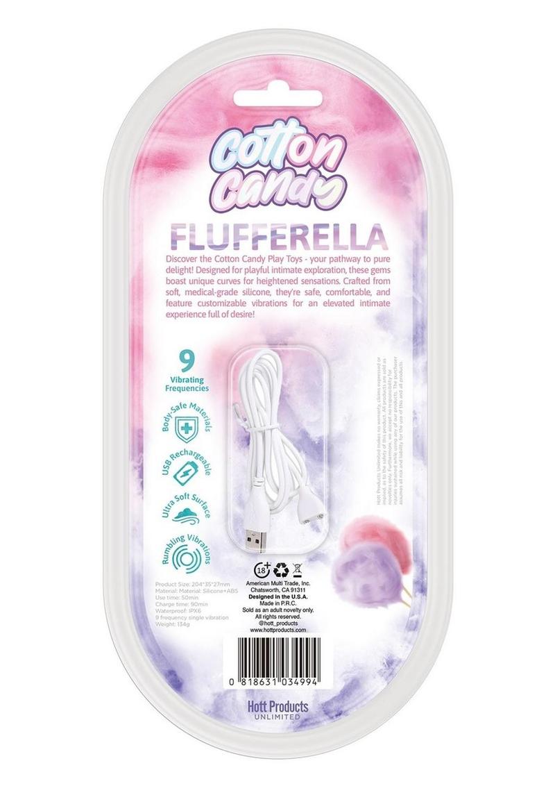 Cotton Candy Flufferella Silicone Vibrator Fuchsia Aqua