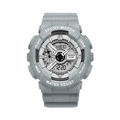 Couple Watch Fashion Strap Practical Waterproof Multifunctional Digital Wristwatch Dual Display Men&