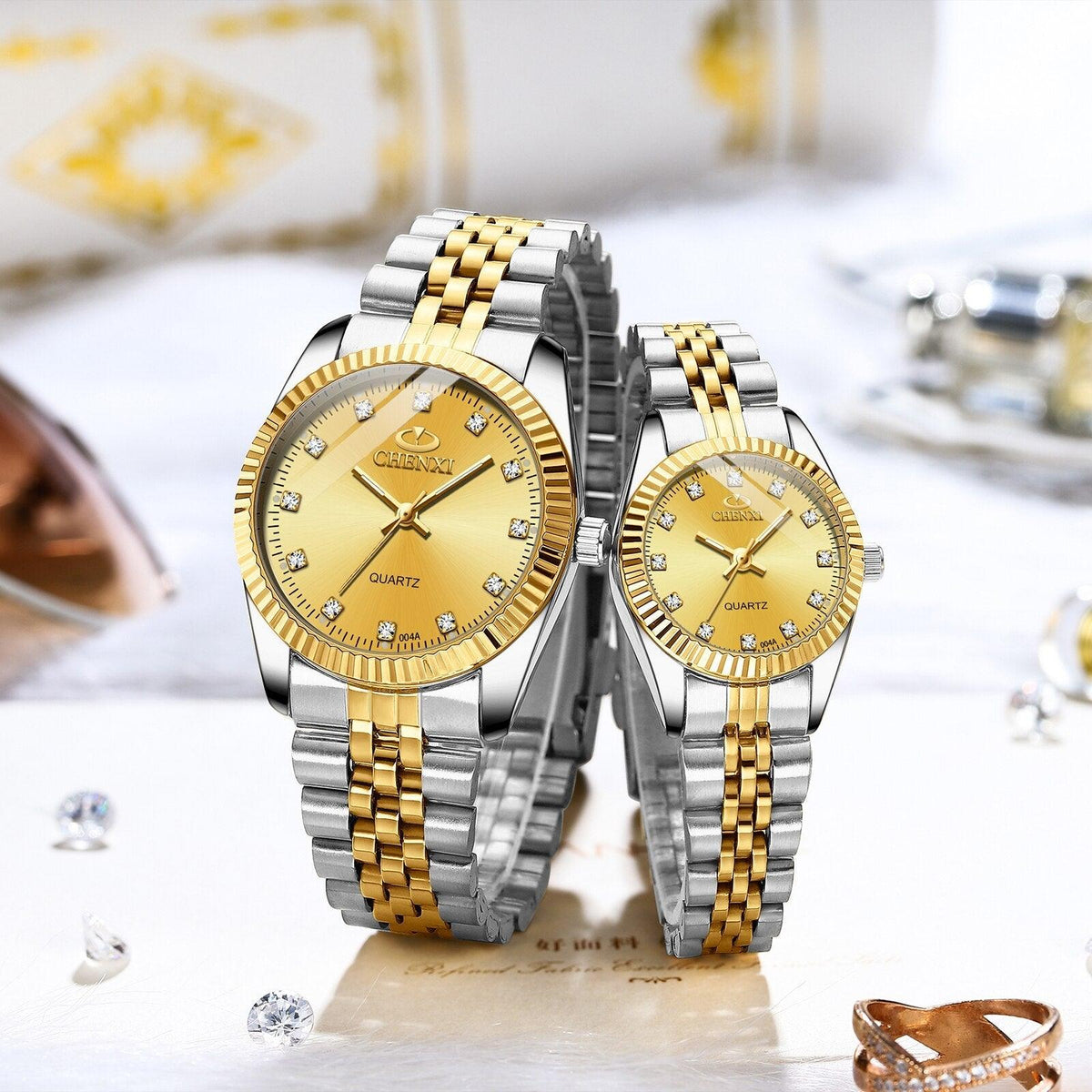 Couples Quartz Men Watch Women Valentine Gift Clock Watches Waterproof Sports Mechanical Watch Stainless Steel Strap Men&