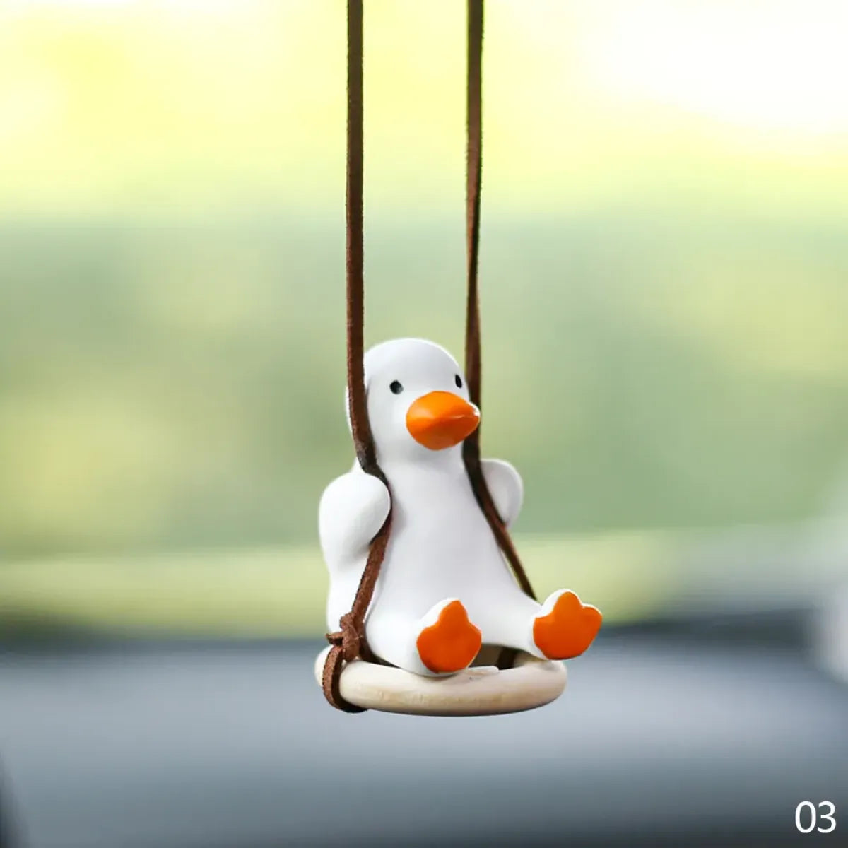 Cute Anime Cowboy Duck Car Pendant