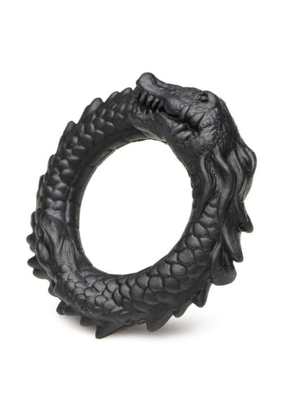 Creature Cocks Black Caiman Silicone Cock Ring Unique Design