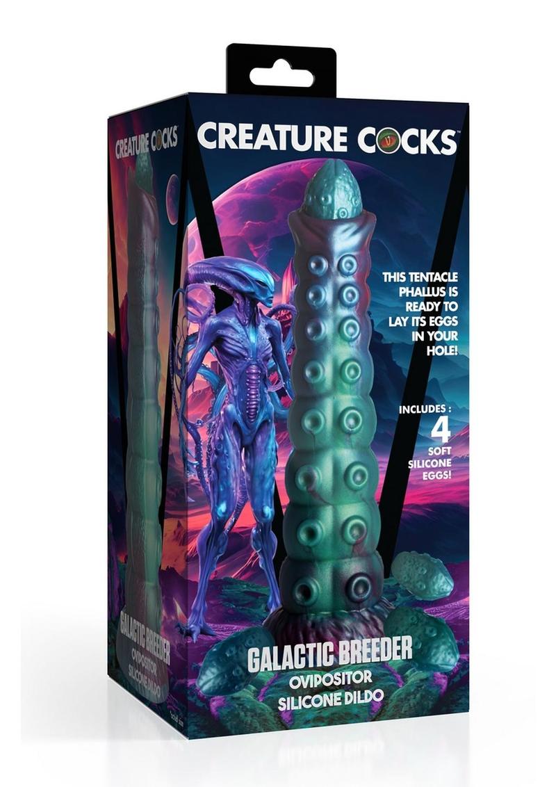 Galactic Breeder Ovipositor Silicone Dildo With Soft Silicone Eggs