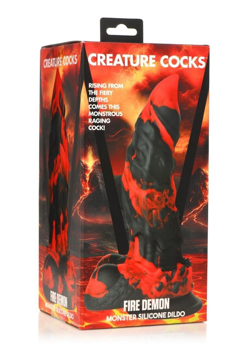 Fire Demon Monster Silicone Dildo With Powerful Intense Toy