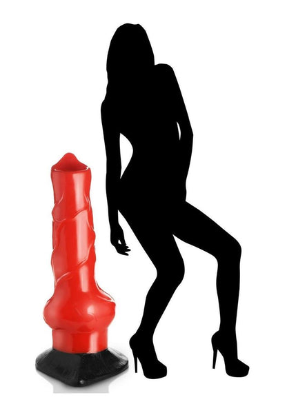 Creature Cocks Giant Hell Hound Canine Dildo With Strong Base