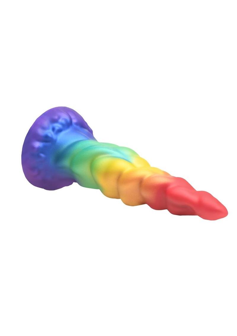 Magic Rider Unicorn Silicone Dildo Vibrant Rainbow Fun!