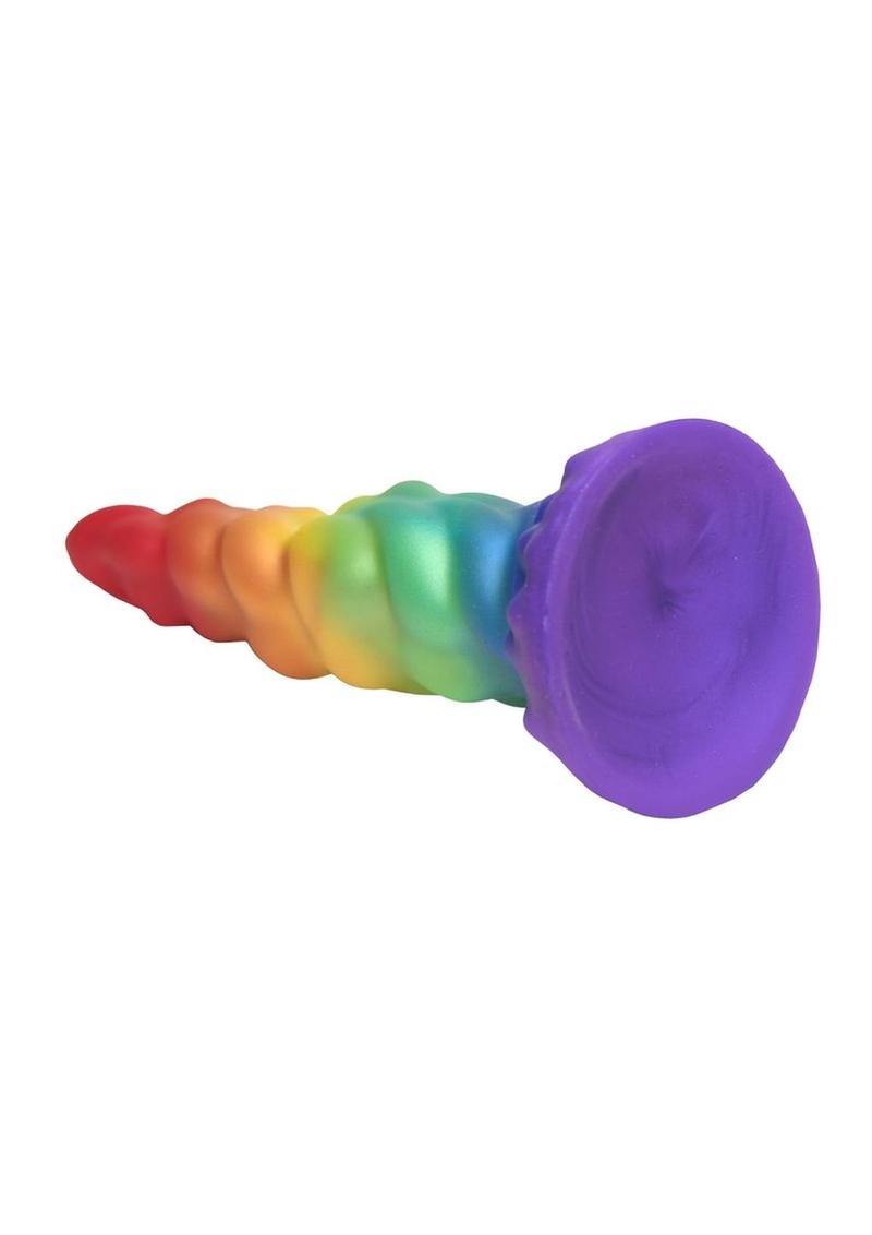 Magic Rider Unicorn Silicone Dildo Vibrant Rainbow Fun!