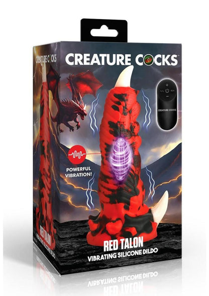 Red Talon Vibrating Silicone Dildo
