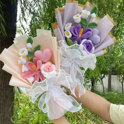 Crochet Sunflower Bouquet – Handmade Knit Gift for Graduation