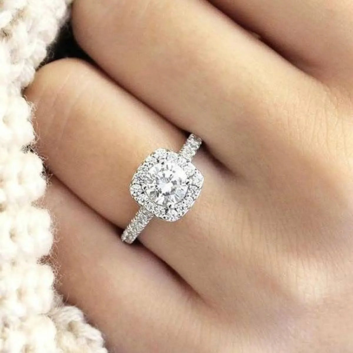 Crystal Decorated Wedding Ring