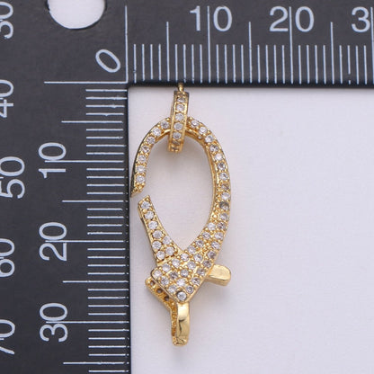 Crystal Gold Lobster Claw Clasp Gold Filled Jewelry Supplies K-761