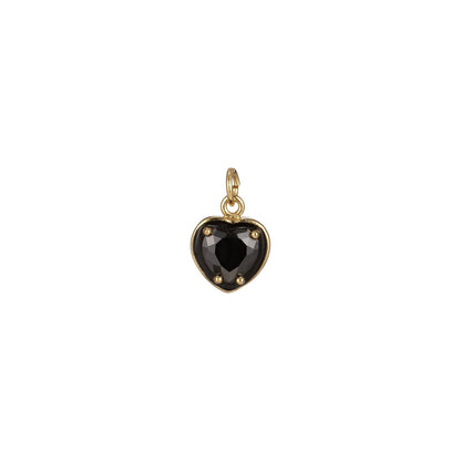 Crystal Heart Gold Filled Charm M-247-M-254