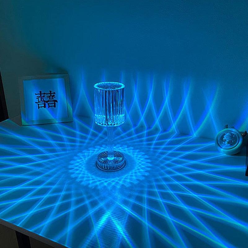 Crystal Table Lamp LED Diamond Touch Bedside Atmosphere Light RGB Remote Control Romantic Night Light Decorative Table Lamp Cute Study Lamps for Bedroom Décor