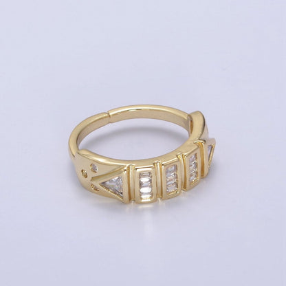 Cubic Cz Ring Adjustable Clear Cubic Zirconia Ring U-315