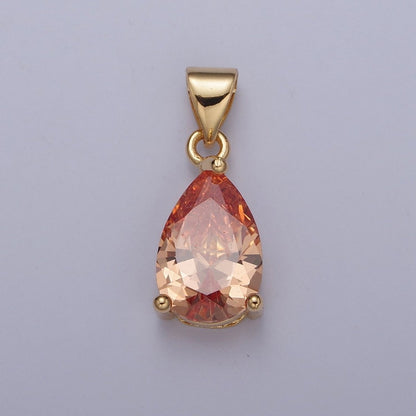 Cubic Zirconia Teardrop Pendant For Jewelry Making I-098 I-124 I-136 I-144 I-146 I-147 I-150