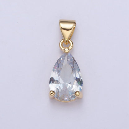 Cubic Zirconia Teardrop Pendant For Jewelry Making I-098 I-124 I-136 I-144 I-146 I-147 I-150