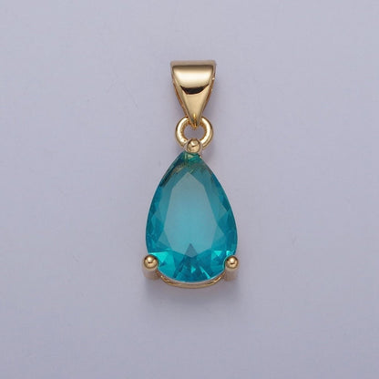 Cubic Zirconia Teardrop Pendant For Jewelry Making I-098 I-124 I-136 I-144 I-146 I-147 I-150