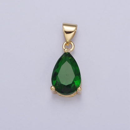 Cubic Zirconia Teardrop Pendant For Jewelry Making I-098 I-124 I-136 I-144 I-146 I-147 I-150